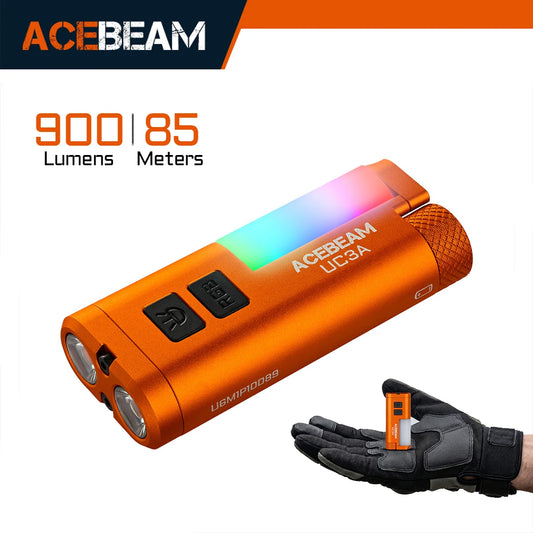 ACEBEAM UC3A EDC Flashlight Rechargeable Wide Voltage(1.2-4.8V) LED Torch With Camping Light Magnetic Multifunctional For Dog
