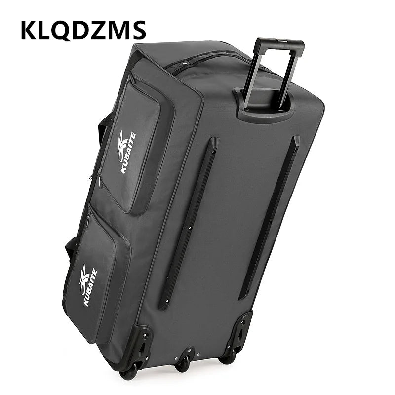 KLQDZMS 36"40 Inch  Rolling Suitcase Oversized Capacity Trolley Bag Combination Box Cart Style Travel Bag Oxford Cloth Luggage