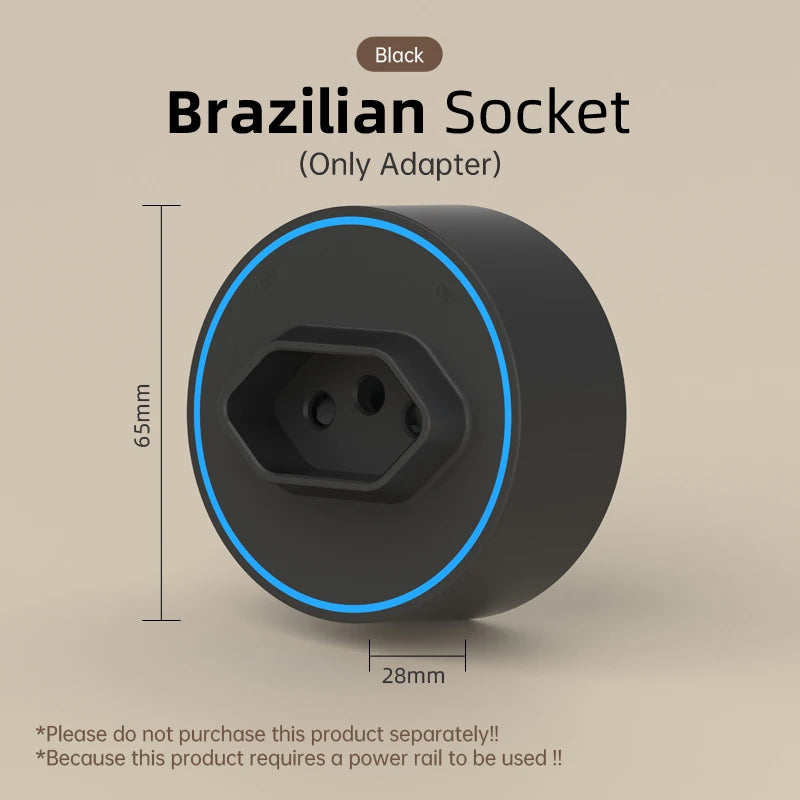 Track Socket With Switch High-end Quality Wall Power Outlet EU UK US FR Standard Universal Home Kitchen Bathroom Office Sockets