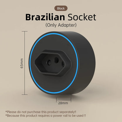Track Socket With Switch High-end Quality Wall Power Outlet EU UK US FR Standard Universal Home Kitchen Bathroom Office Sockets