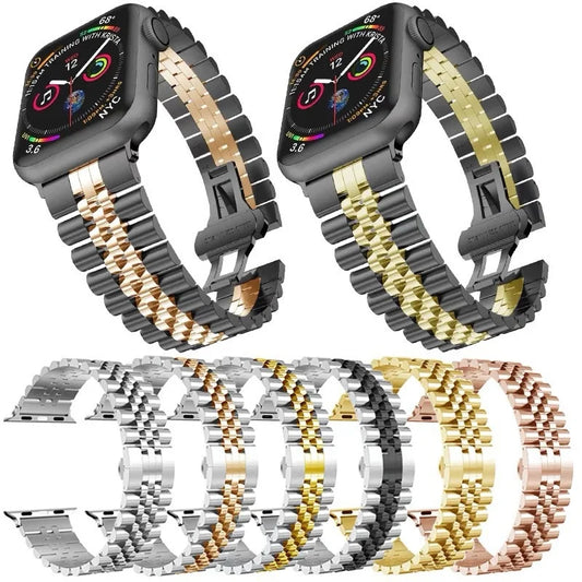 Jubilee Strap For Apple Watch Ultra 3 2 49 45 41 40 46 38 42 44mm Stainless Steel Metal Bands For iWatch Series SE 11 10 9 8 7