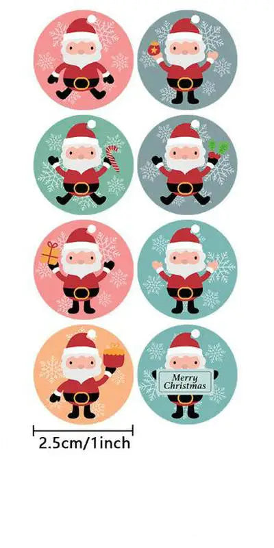 Christmas gift stickers decorative sealing sticker Merry Christmas Reward Self-adhesive labels  Day party