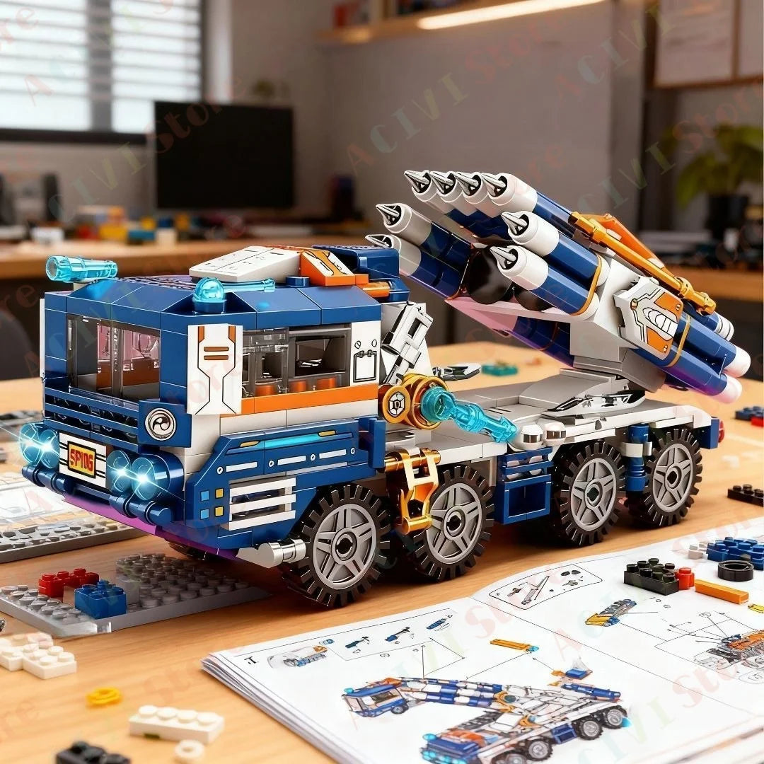 2026 New Aircraft Carrier DF Missile Launcher Army Boat Plane Model Warships Military Tank Building Blocks for Boys Bricks Toys