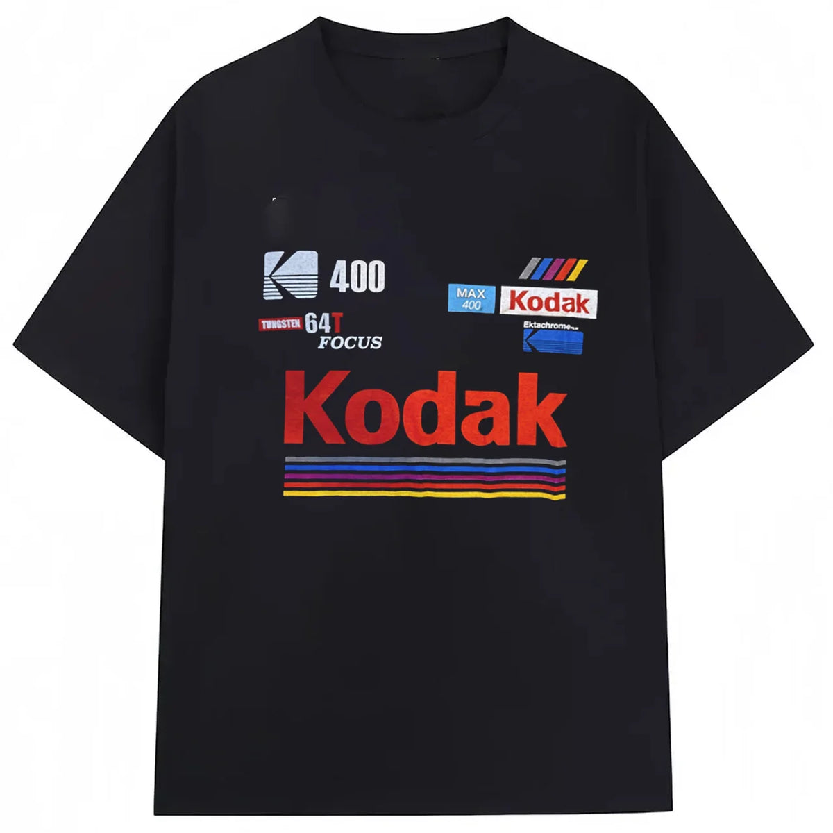 Kodak Summer Brand Men T-shirt Cotton Solid Color Daily Graphic Print Casual Breathable Short Sleeve Top Tees Women Clothing