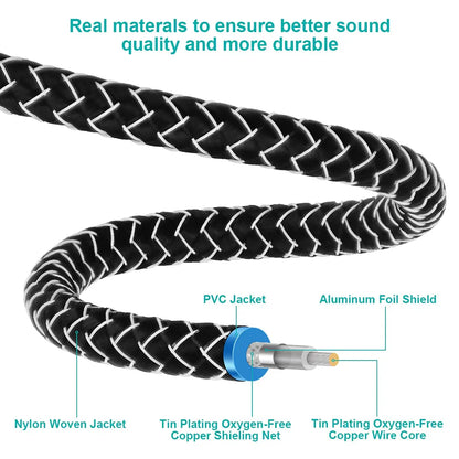 EMK Subwoofer Cable Right Angle Coaxial Cable RCA to RCA Audio Cable 24K Gold-Plated RCA Cable for Soundbar TV Subwoofer