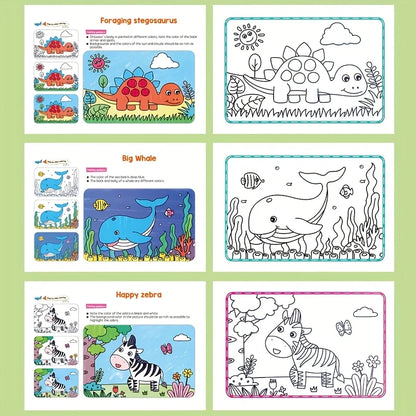 1Pc Animal Coloring Book Beginner Learning Doodle Painting Educational Art Activity Book Creativity Development Coloring Pages
