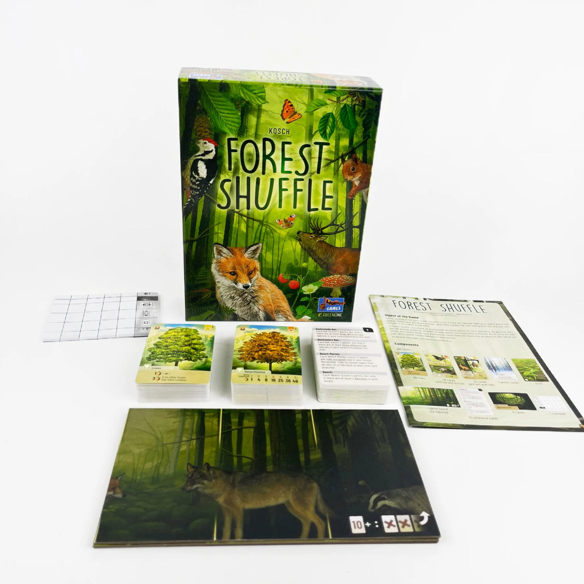 Classic Strategy Board Game:Forest Shuff Base Game、Expansion Board Game, Forest Art Style, Family Party Fun Adult Gift