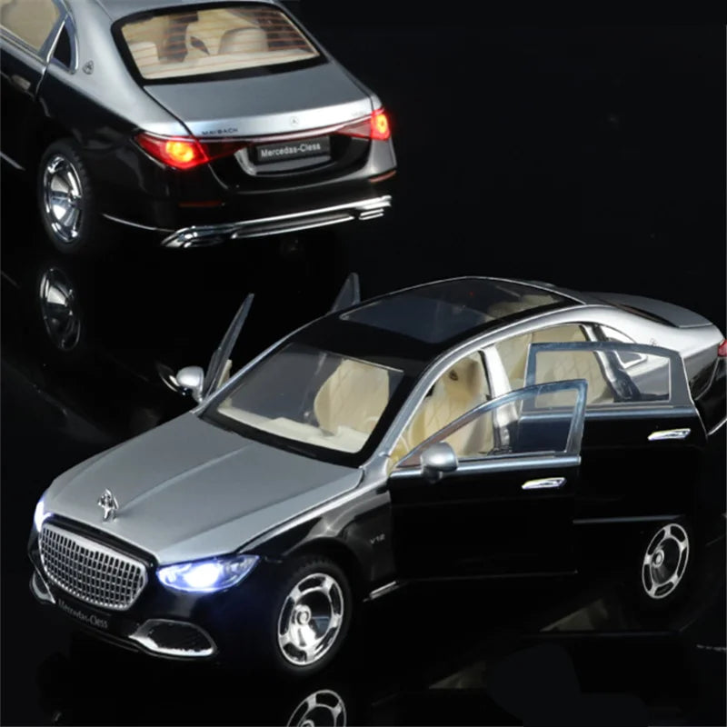 Key Control 1:22 Maybachs S680 Alloy Luxy Car Model Diecasts Metal Vehicles Car Model Simulation Sound Light Childrens Toys Gift