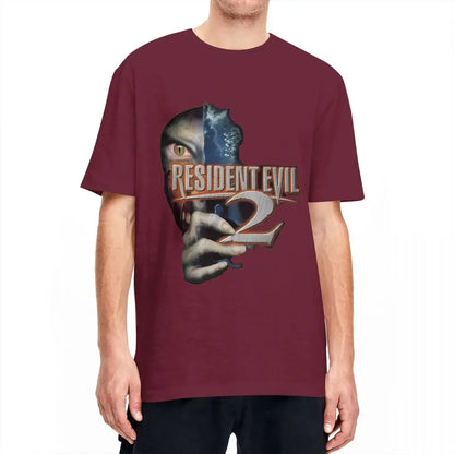 RESIDENTs EVILs 2 T-Shirt Man Classic Poster Streetwear 100% Cotton T Shirts Summer Breathable Harajuku Tee Shirt Oversize Tops
