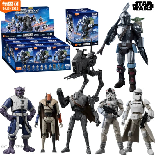 BLOKEES Star Wars Series Brick Figures Beyond Edition The Mandalorian and Grogu Imperial Stormtrooper Assembled Model Toy Gift
