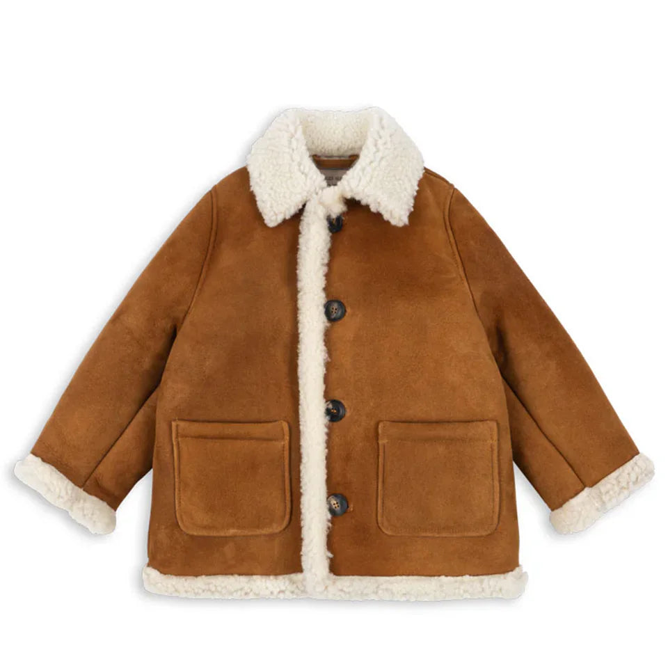 2026 KS Autumn Winter Baby Girls Boys Lambswool Jackets Boys Embroidery Cartoon Outerwear Kids Clothes Children's Coats 1-9Yrs