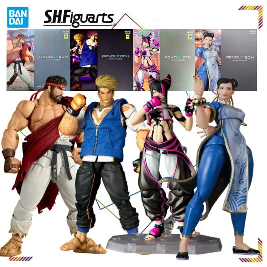 KAIYODO Revoltech Amazing Yamaguchi Street Fighter 6 Ryu Action Figures Chun-Li Mobile Suit Gunpla Luke  Juri Anime Model Gift