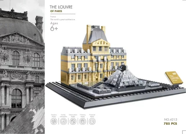 MOC World Famous Architecture Edifice Opera House Building Blocks Villa Savoye Bridge Tower Toy Children Birthday Christmas Gift