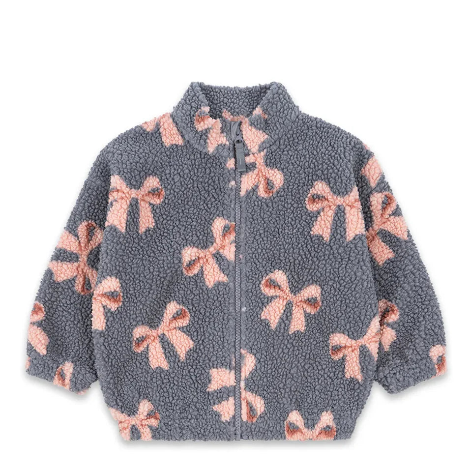 2026 KS Autumn Winter Baby Girls Boys Lambswool Jackets Boys Embroidery Cartoon Outerwear Kids Clothes Children's Coats 1-9Yrs