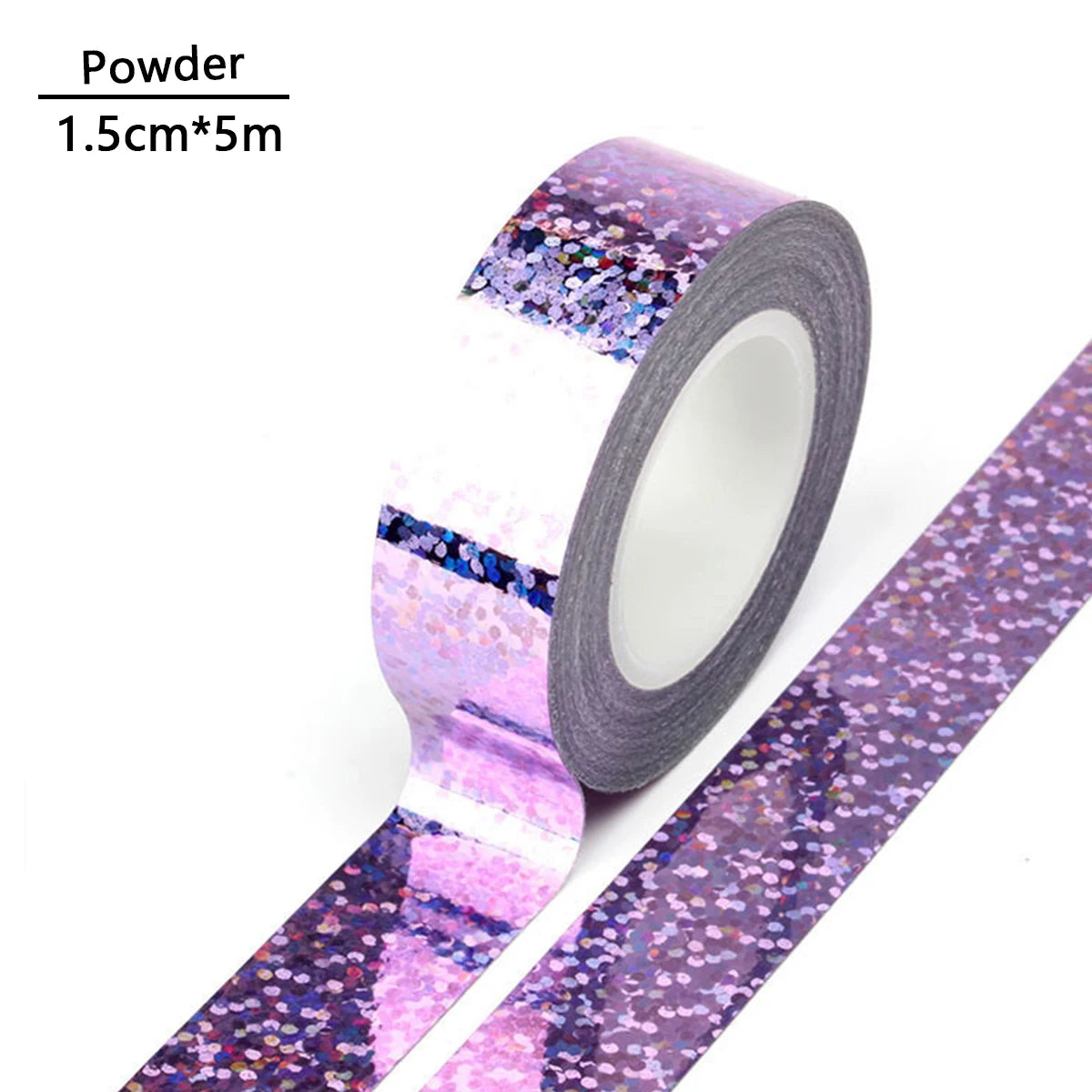 Shiny Laser Masking Washi Tape Decorative Firm Adhesive Tape DIY Scrapbooking Colorful Sticker Label Stationery