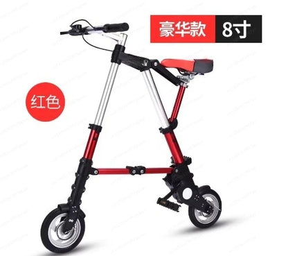 For Adult 8-Inch Folding Bicycle Multi-Function Mountain Bike Ultralight Portable Bicycle Foldable Mini Non-Slip Road Bike