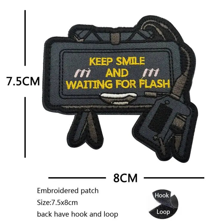 New Design High-Quality PVC Three-Dimensional BABAYAGA Pencil Grocope Soft Rubber Morale Armband Backpack With Hook Loop Patch