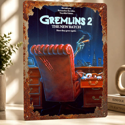 Gremlins Aluminum Posters Customized Metal Tin Sign Vintage Premium Dramatic Screen Scene Wall Art For Film Fans And Theaters