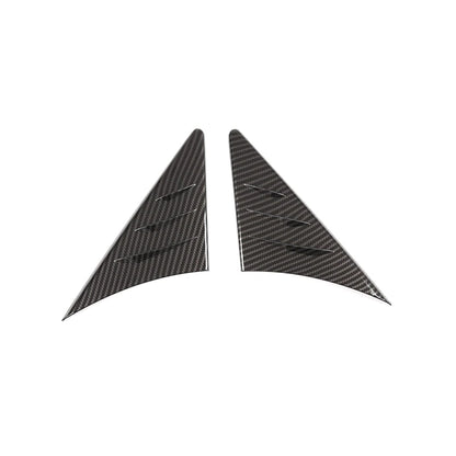 2Pcs Carbon Look Side Mirror Triangle Wind Deflector For Toyota Supra 2019-2025 A90 A91 Rearview Mirror Trim Cover ABS