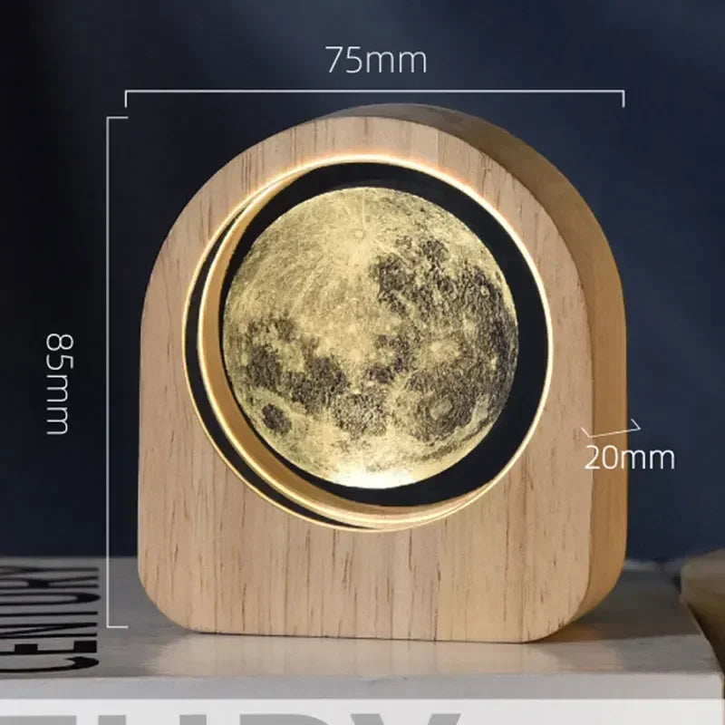 3D Laser Engraved Solar System Astronomy Crystal Glass Desktop Decoration Ornaments Valentine's Day Birthday Gift