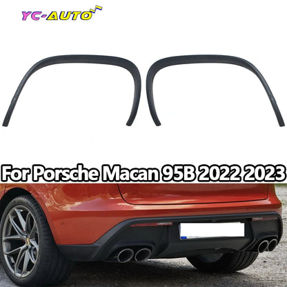 For Porsche Macan 95B 2022 2023 95B807811 Car Rear Lip Exhaust Frame Rear Bumper Tailpipe Frame Decoration Cover Accessories