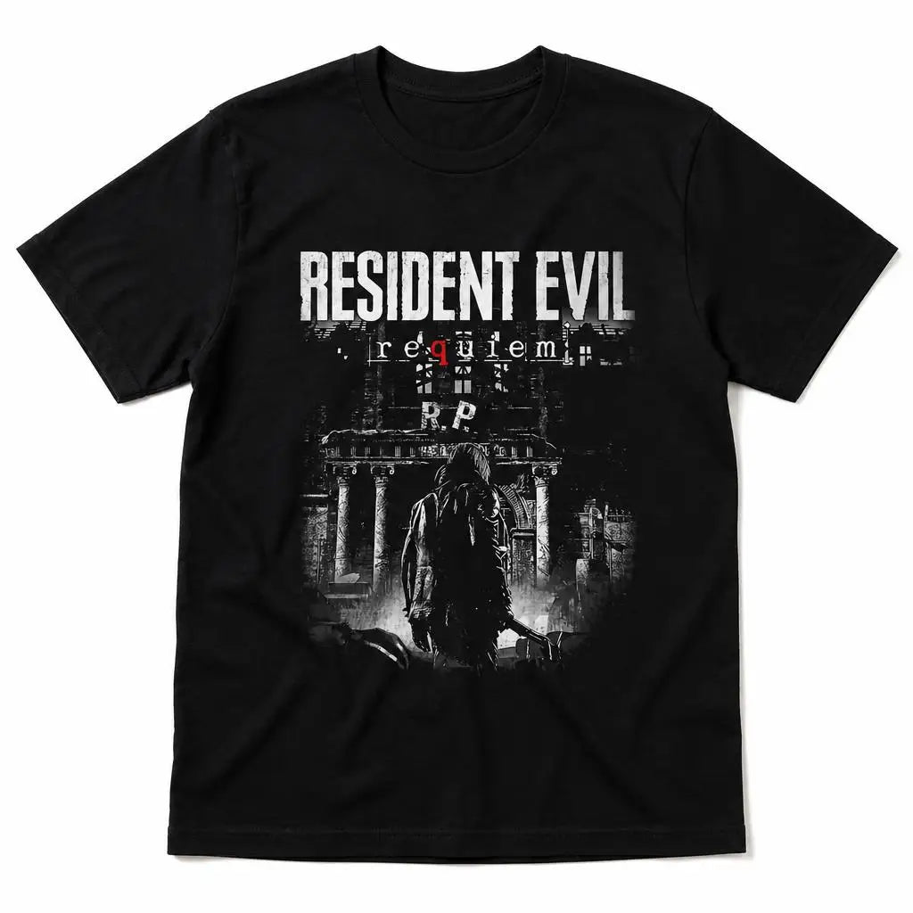 RE Requiem Residents Evils Men Retro T Shirt 100% Cotton Clothing Fun Short Sleeve Tee Gift T-Shirts