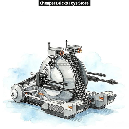 Popular Value Moc Space Vehicle Building Block Creative DIY Driod  Assembly Toy Gift for Friends