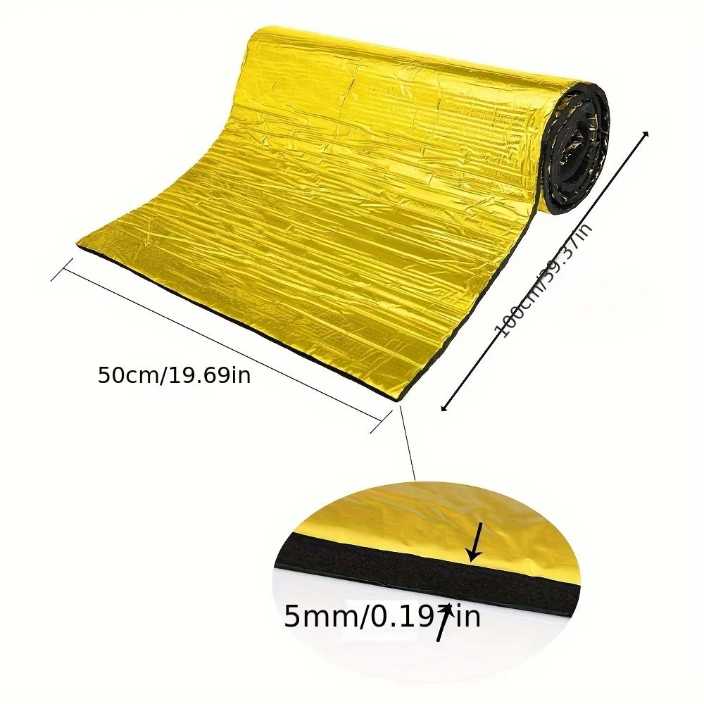 Automotive Thermal and Acoustic Insulation Foam Aluminum Foil Self-Adhesive Thermal and Acoustic Insulation Pads Automotive Hood