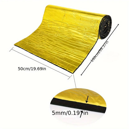 Automotive Thermal and Acoustic Insulation Foam Aluminum Foil Self-Adhesive Thermal and Acoustic Insulation Pads Automotive Hood