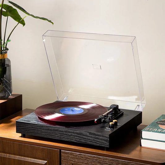 Vinyl Record Player Turntable Vintage Phonograph with Two Way Bluetooth 5.4 Stereo Speakers for 7''/10''/12'' Vinyl Records