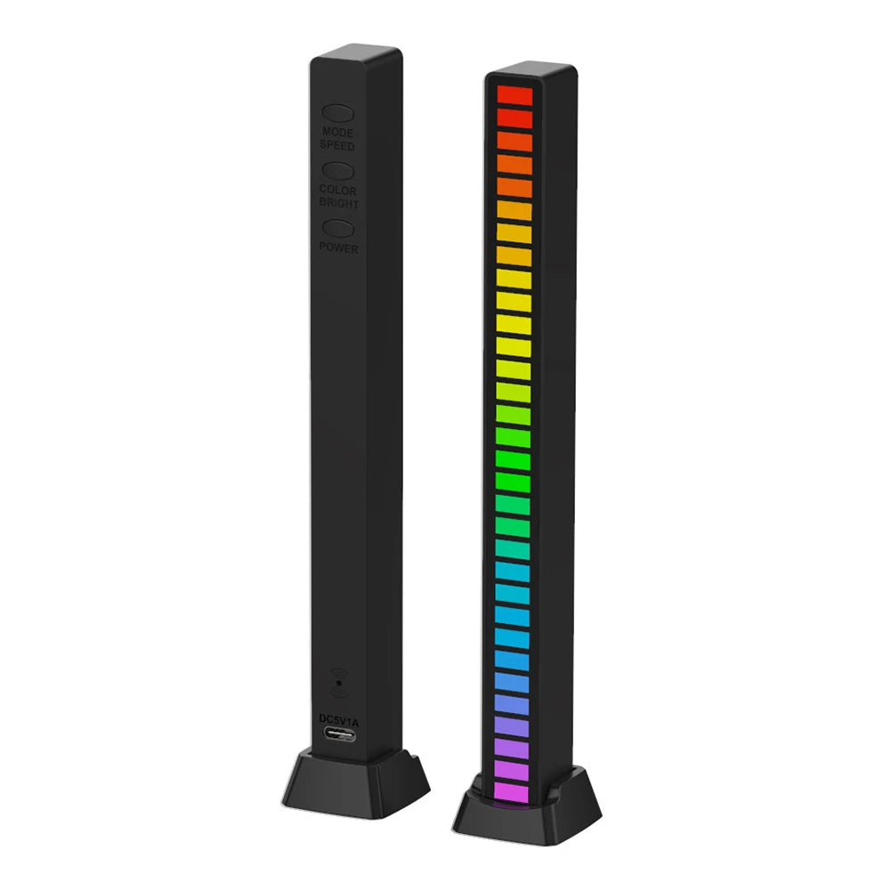 Music Rhythm Activated LED Light Strip RGB Car Ambient Lamp Bar Party Decoration