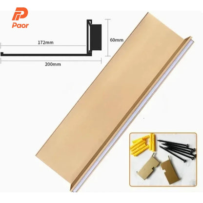 50-150cm Led Wall Shelf Mounted Storage,Shelves With Led Light Holder Minimalism Decoration, Alluminium Bookcase Wall Shelf