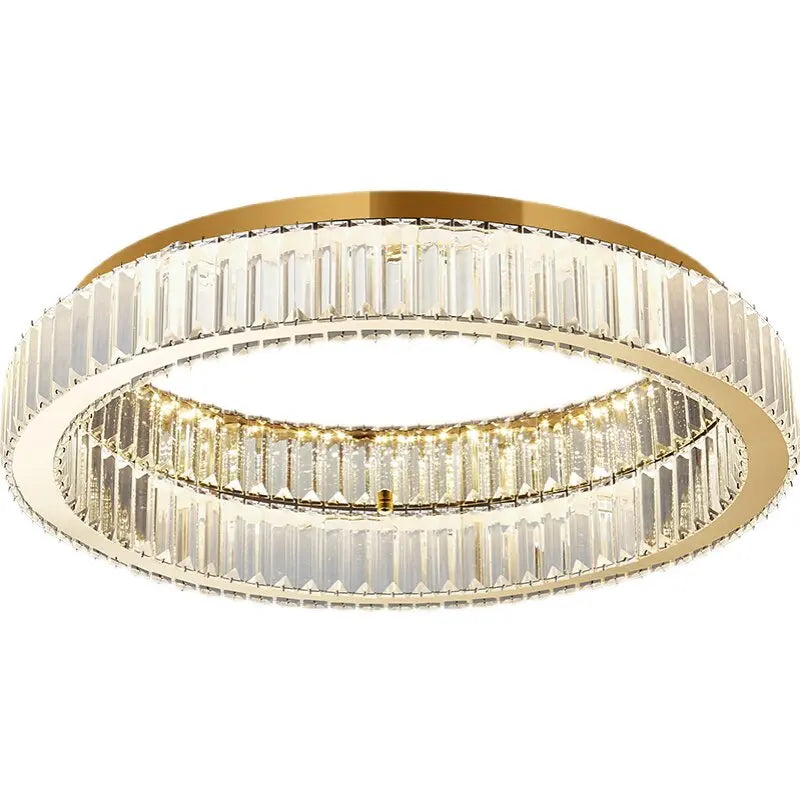 Crystal modern simple circular home ceiling light Italian style light luxury living room study bedroom home decoration lighting