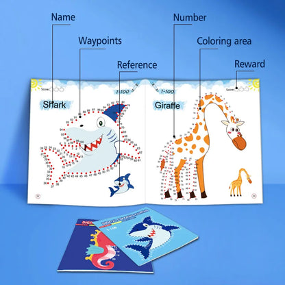 Line Drawing, Children's Doodle Books, Learning Numbers, Early Education to Improve Grades, Fun Drawing Games, Holiday Gifts