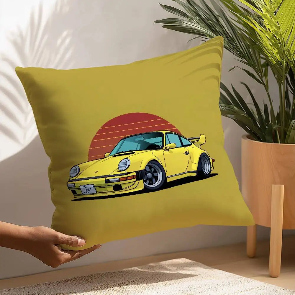 Cool Supercar 911 Pillow Case Plush Fabric Soft  Pillowcase Double Sided Print Cushion Cover Household Gifts