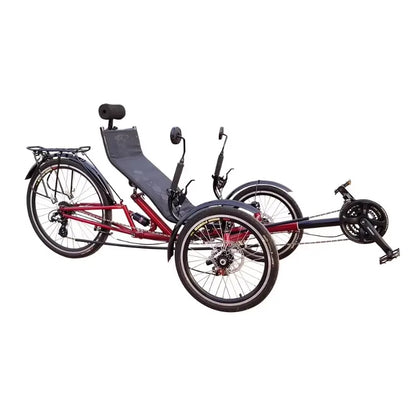 Recumbent Bicycle, 500W Electric Three Wheeled Shock-absorbing Fat Tire Bike, Suitable for Snow, Beach, and Mountain Walking