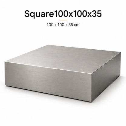 Modern Stainless Steel Coffee Table Square Rectangular Minimalist Center Tea Table for Living Room Apartment Hotel Furniture