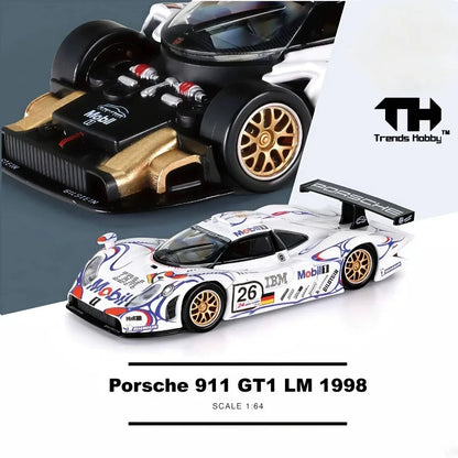 TH 1/64 911GT1 Le Mans Champion Cayenne Alloy Car Model as a Gift for Collectors