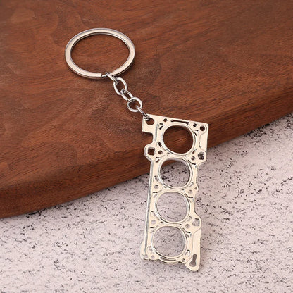 Stainless Steel Car Keychains Brake Disc Turbocharger Gear Design Keyrings Creative Mechanical Car Parts Keychain Gift for Men