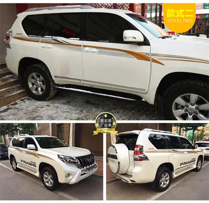 Car Sticker FOR  FOR Toyota Land Cruiser Prado 2010-2019 Fashion Sports Decoration Custom Vinyl Decal