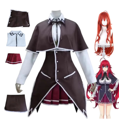 Anime High School DxD Rias Gremory Cosplay Costume Wig Ruin Princess Halloween Party Set