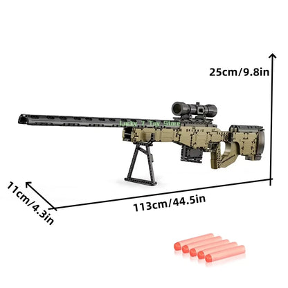 New City Technical  Police Military Weapon Sniper Rifle Building Blocks AWM For Assault Rifle Brick Toy for Kids Christmas Gifts