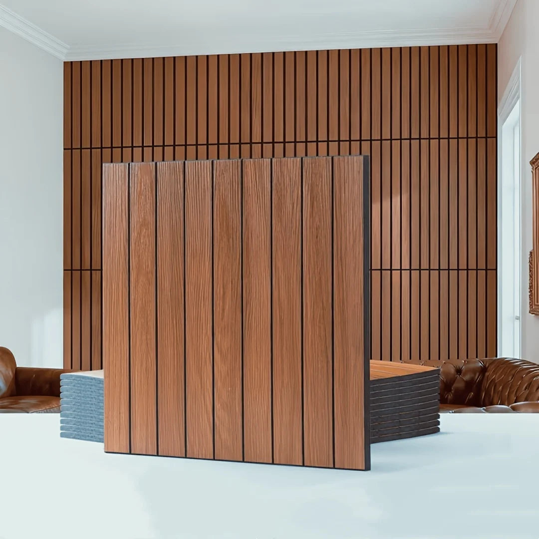 10pcs 30x30cm Peel and Stick Wood Slat Wall Panels| Decorative wall panels, self adhesive, living room, bedroom, not real wood