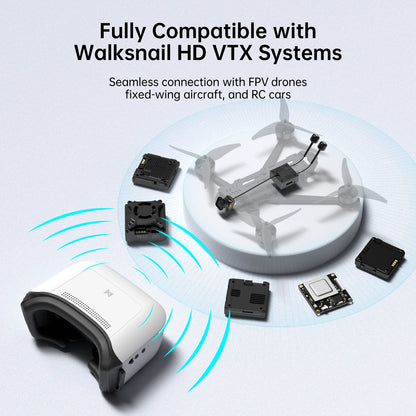 Walksnail Avatar HD Goggles L Moonlight Kit 4K/60FPS GM3 Gimbal Head Track System All-in-One Set For Wltoys RC Car HD FPV Racing