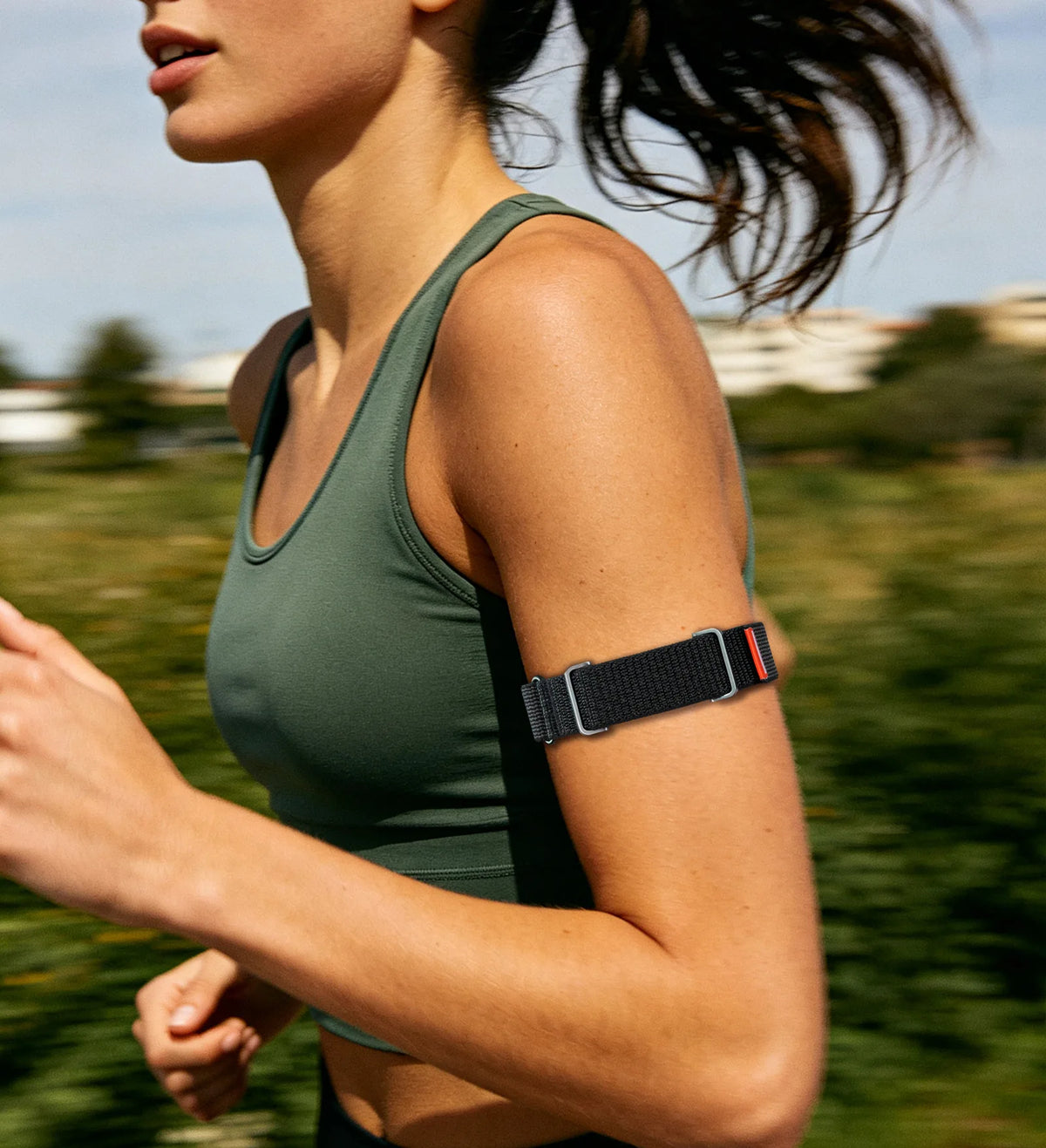 Nylon Arm Strap For Google Fitbit Air Active Band Soft Breathable Adjustable Bicep Band With Metal Case For Google Fitbit Air
