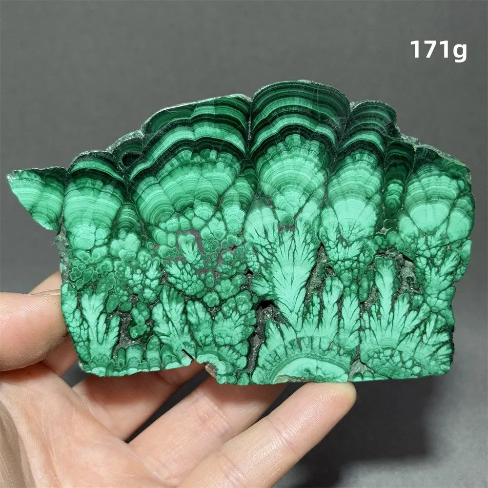 5A+ Natural Malachite Mineral Raw Stone Slice Home Office Feng Shui Decoration Therapy Spiritual Meditation Gem