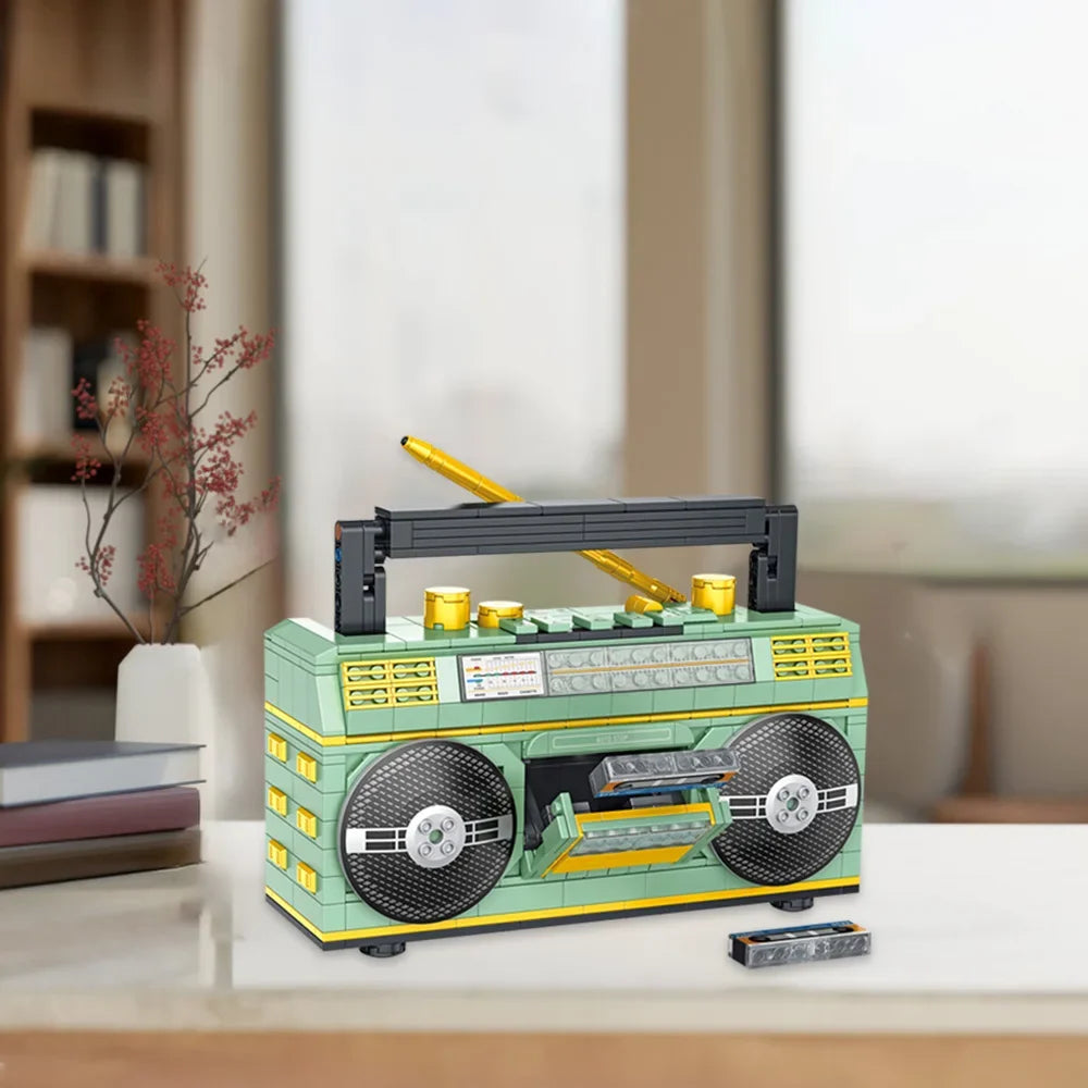 Retro Radio Classic Series Building Blocks Set Vintage Music Player Display Kit DIY Model Creative Gift Toys Adults Kid Children