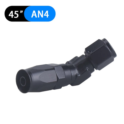 Straight 45 Degree 90 Degree Aluminum AN4 6 8 10 12 16 Forged Type Swivel Hose End Fitting Adapter Oil Cooler Fuel Line