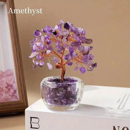 Natural Crystal Fortune Tree Feng Shui Tree of Life Decor  Home/Office Decoration, Housewarming/Wedding/Birthday GiftHousewarmin