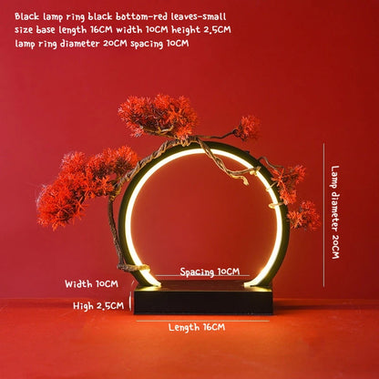 LED Light Ring Ornament Chinese-style Photography-specific Ambient Light Display Stand Creative Desktop Home Decoration Ornament